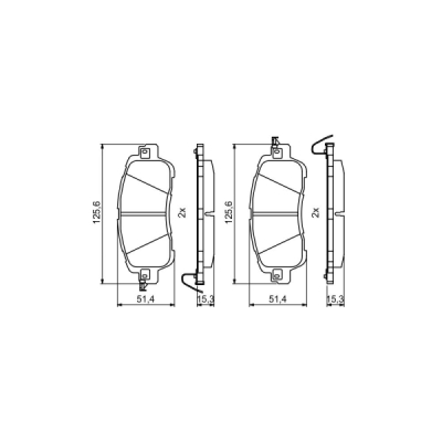 Set placute frana BOSCH 0 986 494 832