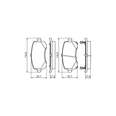 Set placute frana BOSCH 0 986 494 496