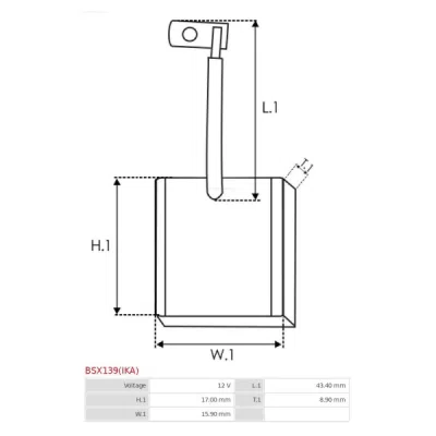 Perie, electromotor AS-PL BSX139(IKA)