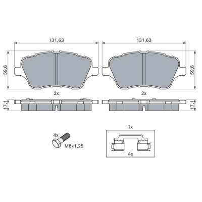 Set placute frana BOSCH 0 986 494 792