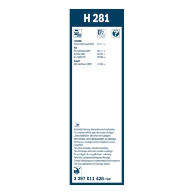 Stergator luneta Bosch H281 280 mm 3397011428