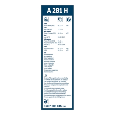 Stergator luneta Bosch Aerotwin A281H 280 mm 3397008045