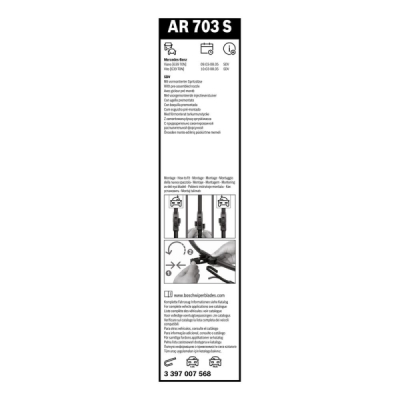 Set stergatoare parbriz Bosch Aerotwin AR703S 700/650 mm 3397007568