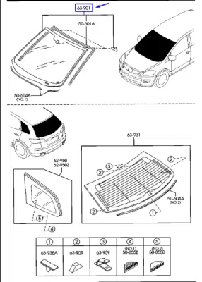 Parbriz ORIGINAL MAZDA TG31639009D