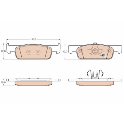 Set placute frana TRW GDB2016