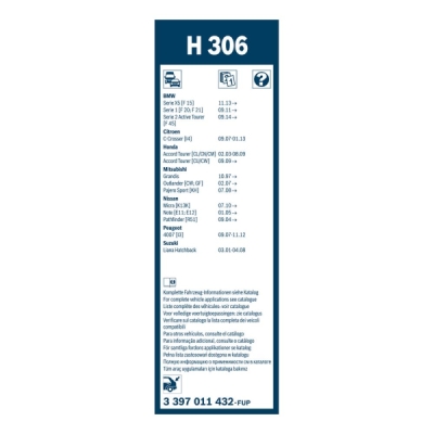 Stergator luneta Bosch H306 300 mm 3397011432