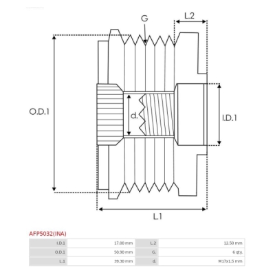 Sistem roata libera, generator AS-PL AFP5032(INA)