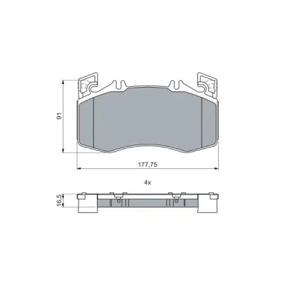 Set placute frana BOSCH 0 986 460 024