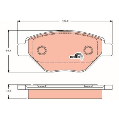 Set placute frana TRW GDB1571