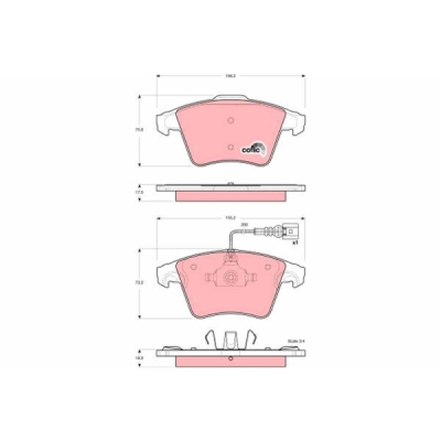 Set placute frana TRW GDB1556