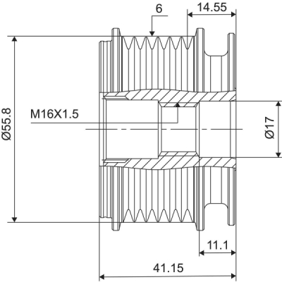 Sistem roata libera, generator VALEO 588001