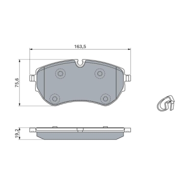Set placute frana BOSCH 0 986 460 046