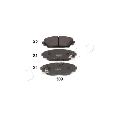Set placute frana JAPKO 50309