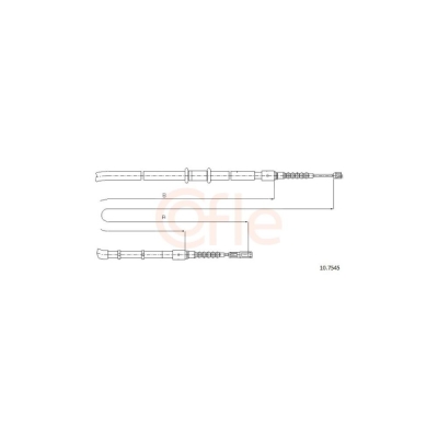 Cablu, frana de parcare COFLE 10.7545