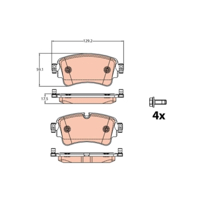 Set placute frana TRW GDB2132