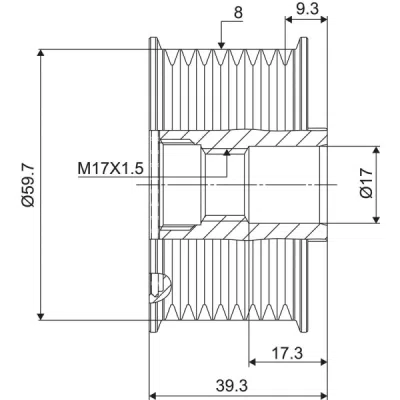 Sistem roata libera, generator VALEO 588053
