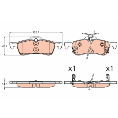 Set placute frana TRW GDB3588