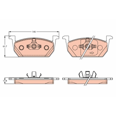 Set placute frana TRW GDB2266