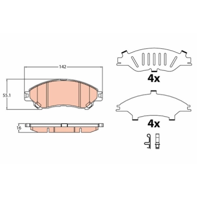 Set placute frana TRW GDB3633