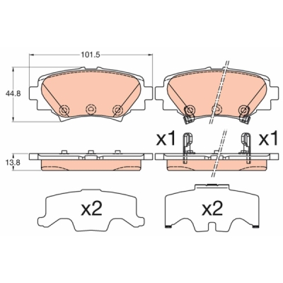 Set placute frana TRW GDB3593