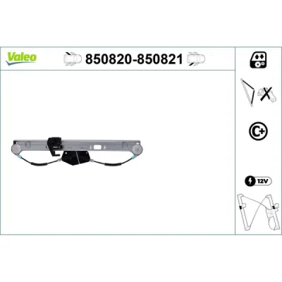 Mecanism actionare geam VALEO 850820
