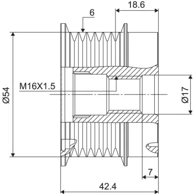 Sistem roata libera, generator VALEO 588126