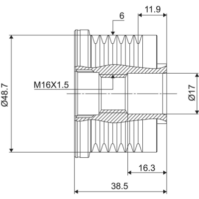Sistem roata libera, generator VALEO 588029