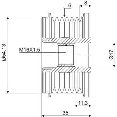 Sistem roata libera, generator VALEO 588003