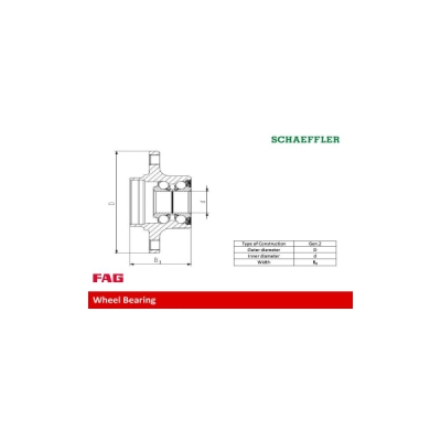 Set rulment roata FAG 713 6110 20