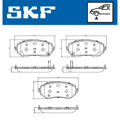 Set placute frana SKF VKBP 81336 A