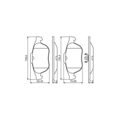 Set placute frana BOSCH 0 986 495 264