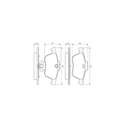 Set placute frana BOSCH 0 986 424 652