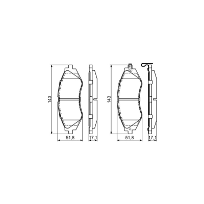 Set placute frana BOSCH 0 986 424 474
