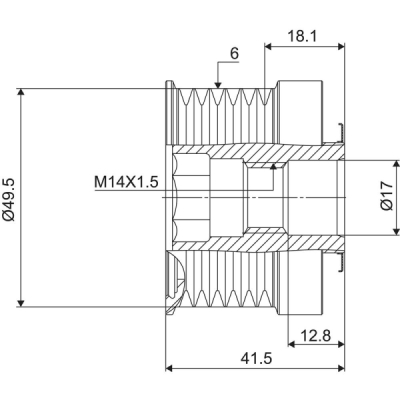 Sistem roata libera, generator VALEO 588054