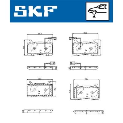 Set placute frana SKF VKBP 81368 E