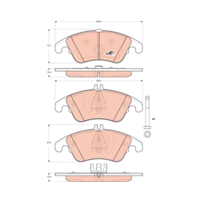 Set placute frana TRW GDB1737