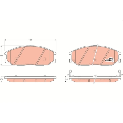 Set placute frana TRW GDB3297