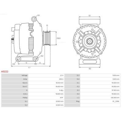 Generator / Alternator AS-PL A0222