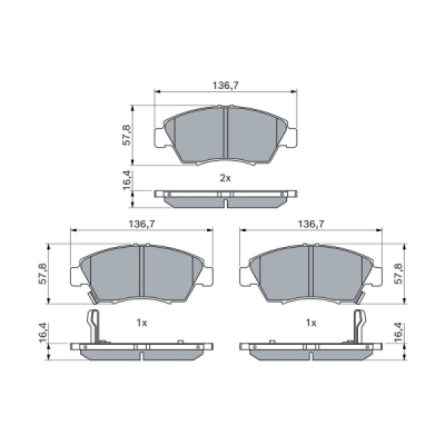 Set placute frana BOSCH 0 986 461 759