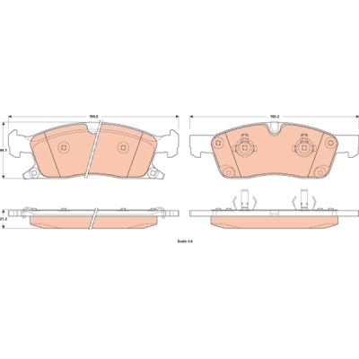 Set placute frana TRW GDB4604