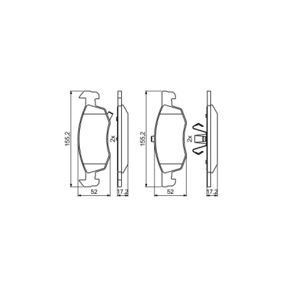 Set placute frana BOSCH 0 986 494 824