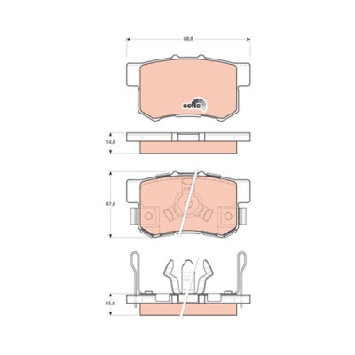 Set placute frana TRW GDB3438