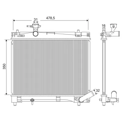 Radiator, racire motor VALEO 701216