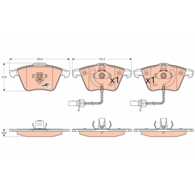 Set placute frana TRW GDB1554