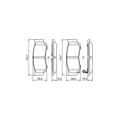 Set placute frana BOSCH 0 986 494 230