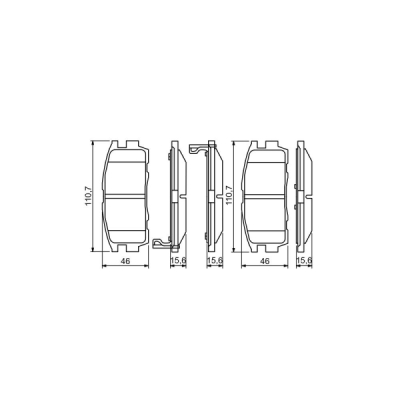 Set placute frana BOSCH 0 986 494 251