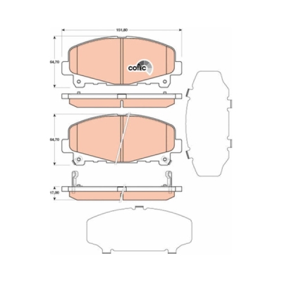 Set placute frana TRW GDB3477