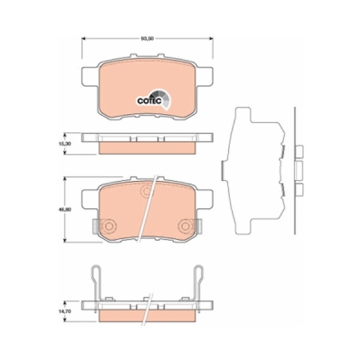 Set placute frana TRW GDB3482