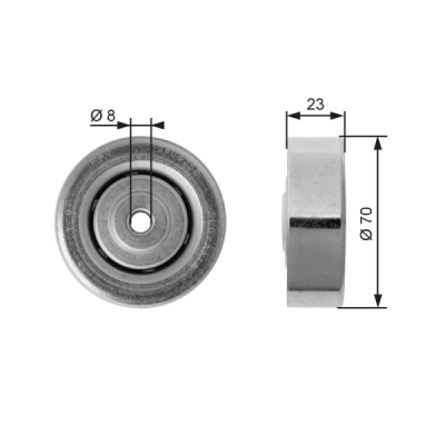 Rola intinzator, curea transmisie GATES T36161