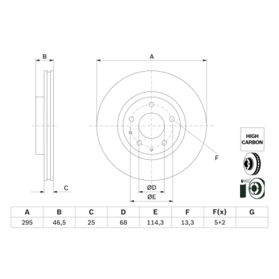 Disc frana BOSCH 0 986 479 H23